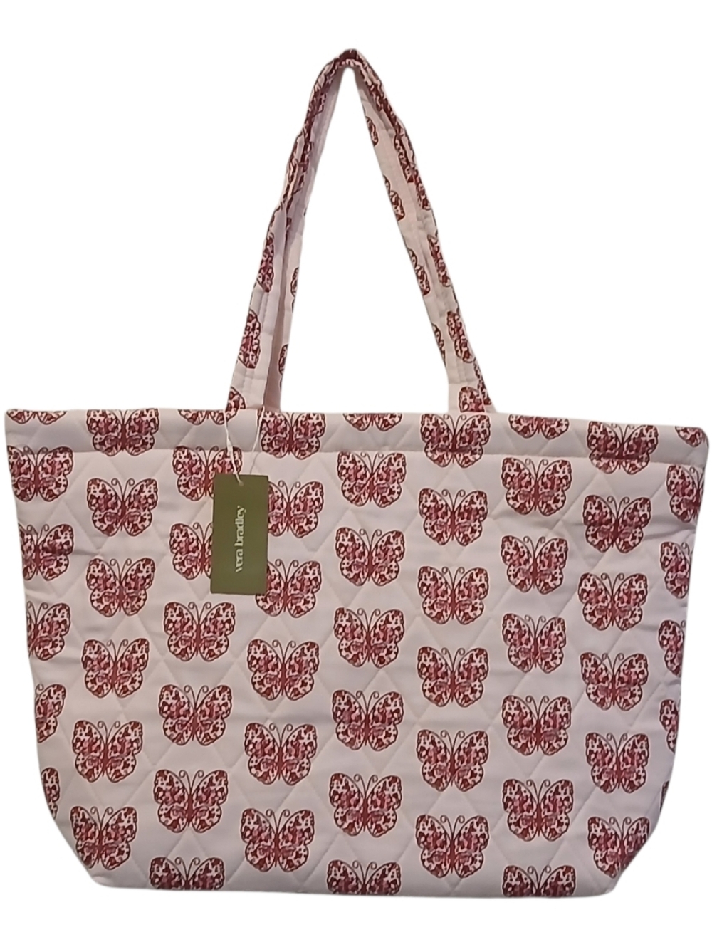 Vera Bradley East West Tote Butterfly Blooms Crystal Pink
